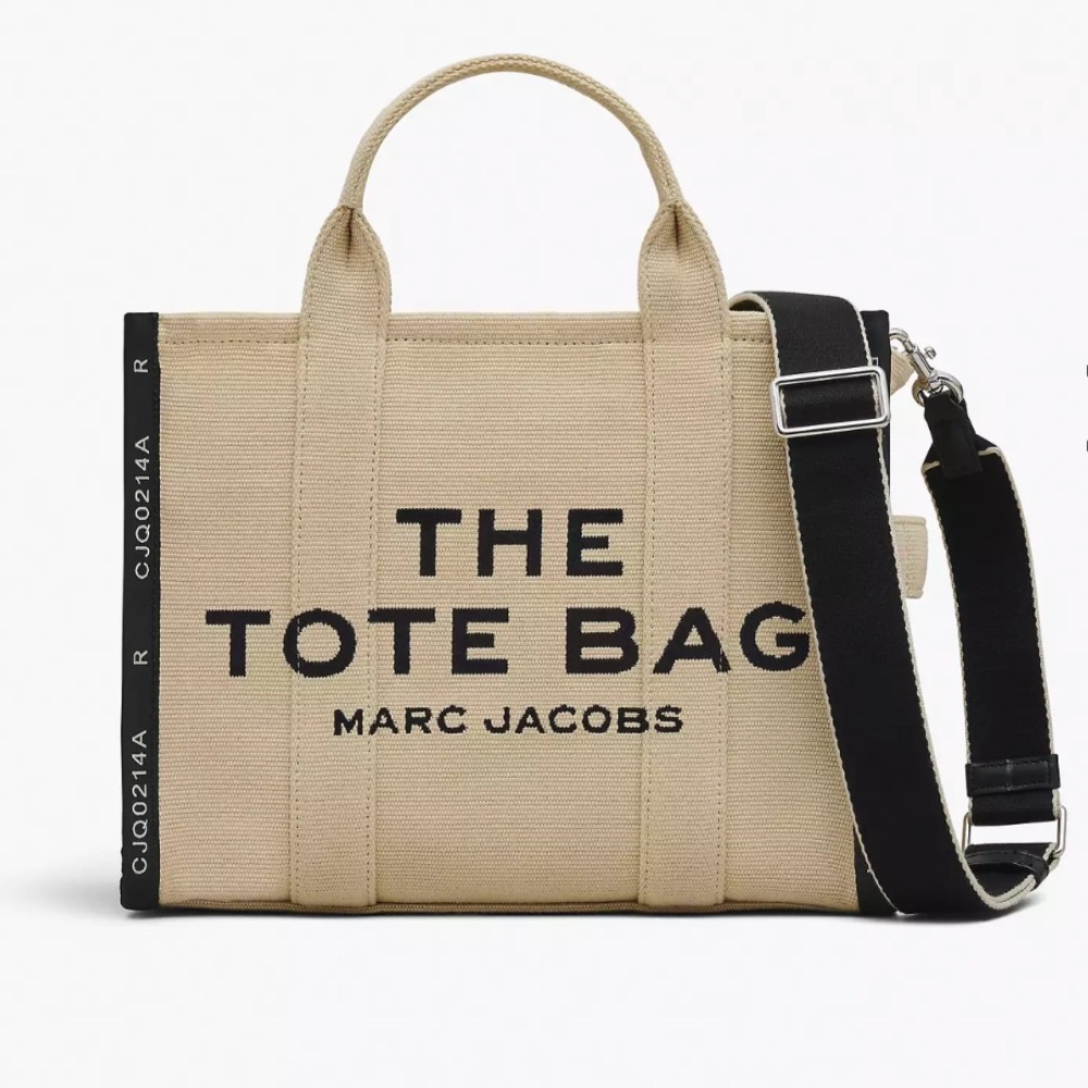 THE JACQUARD MEDIUM TOTE BAG BEIGE